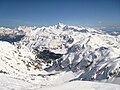 Il monte Tricorno ed il lago visto in inverno