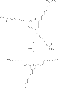 Trimerization of methyl 10-undecinate