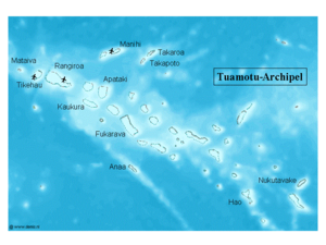 Übersichtscharte vom Tuamotu-Archipel