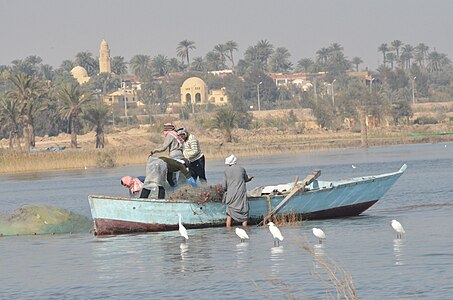Vissers op het Qarunmeer