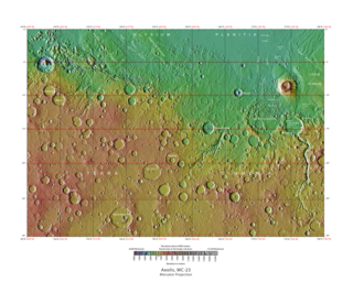 Aeolis quadrangle One of a series of 30 quadrangle maps of Mars