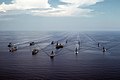 USS Midway (CV-41) carrier battle group underway in Makassar Strait on 28 September 1985 (6408112).jpeg