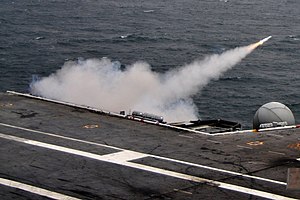 US Navy 100717-N-9983H-026 A NATO Sea Sparrow missile is launched from USS Carl Vinson (CVN 70).jpg