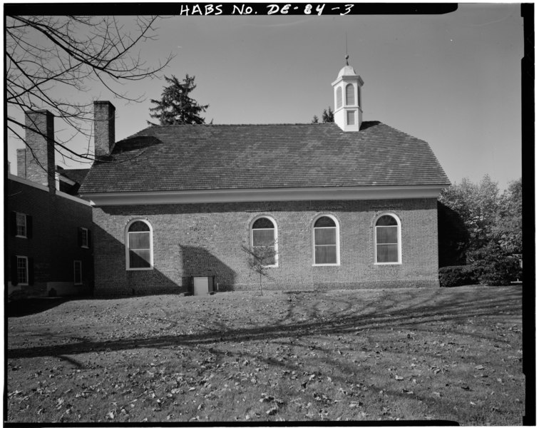 File:VIEW NORTH SHOWING SOUTH ELEVATION - Old Presbyterian Church, Second Street between Harmony and Delaware Streets, New Castle, New Castle County, DE HABS DEL,2-NEWCA,4-9.tif