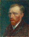 Vincent van Gogh, Self Portrait, 1887, using pointillist technique.