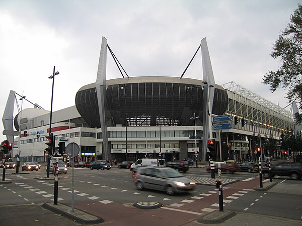 The north-east corner of the stadium, which was completed in 2000.