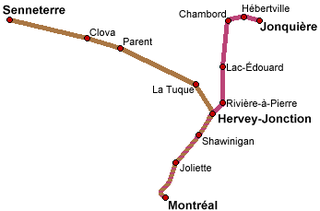 <span class="mw-page-title-main">Montreal–Jonquière train</span> Passenger train service between Montreal and Saguenay, Quebec