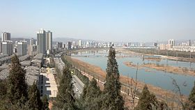View from Zhonghua Shigu Park (中华石鼓园) on Baoji.jpg