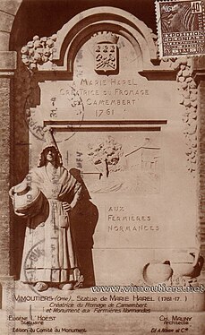 Monument à Marie Harel, créatrice du camembert, ou, La Fermière normande, 1928, Vimoutiers.