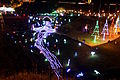 Vista nocturna del Puente de Boyacá con el decorado navideño de 2013