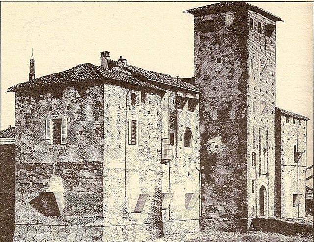 The Castle of Voghera in a 19th-century etching.
