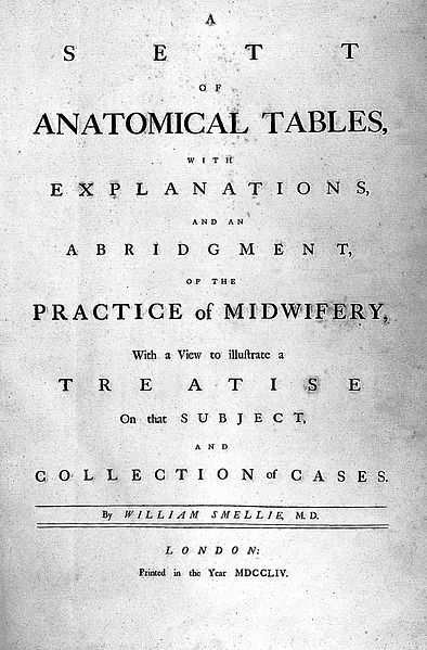 File:W. Smellie; "A sett of anatomical tables", 1754; title page Wellcome L0000446.jpg