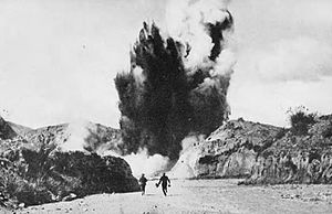 Waimangu geyser, New Zealand, erupting in 1903. It went fully extinct in 1908.