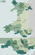 Thumbnail for File:Wales Administrative 2009 v5 Welsh.png
