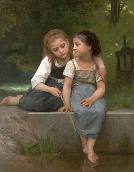 File:William Adolphe Bouguereau, Fishing For Frogs, 1882. Oil on canvas.jpg