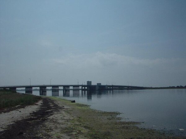 The bridge over the Great South Bay in Smith Point County Park