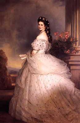 Елизавета Австрийская. Портрет работы Франца Винтерхальтера, 1865 год