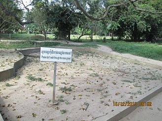 Mass grave for people killed by the Khmer Rouge in Cambodia (1975-1979)