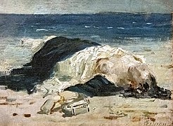 Femme sur une plage (Woman on a beach) by Fernand Cormon