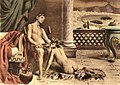 ציור מאת אדואר-אנרי אבריל ובו מין אוראלי בגבר. המאה ה-19