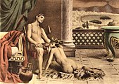 ציור המציג מין אוראלי בגבר (פלאשיו)