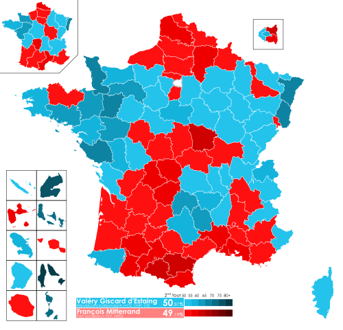 Élection présidentielle française de 1974 T2 carte départements & régions.svg