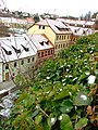 Čeština: Český Krumlov, pohledy na město při prvním sněhu nápověda English: Český Krumlov covered by snow, South Bohemian region, CZ help