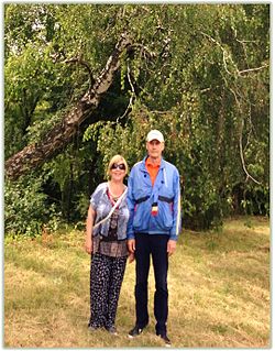 Виктор Скумин и съпругата му Людмила в ботаническа градина в Киев, 2016