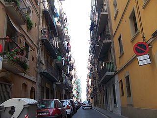 Carrer del barri de La Barceloneta