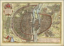 1530 (Braun & Hogenberg, Lutetia vulgari nomine Paris, urbs Galliae maxima)