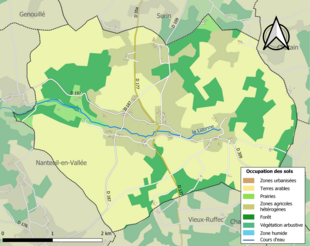 Mappa a colori che mostra l'uso del suolo.