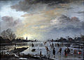 1658 van der Neer Winter Landscape with Skaters anagoria.JPG
