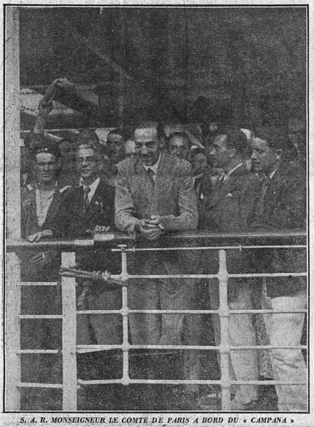 File:19340914 Le Comte de Paris à bord du paquebot Campana dans L'Action française.png