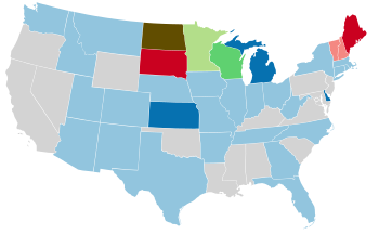 1936 Yhdysvaltain kuvernöörin vaalien tulokset map.svg