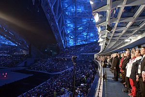 Stadium Olimpik Fisht di Sochi, Rusia.