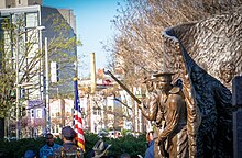 The African American Civil War Memorial, dedicated in 1991. 2016.04.16 Emancipation Day - African American Civil War Memorial 04-22 (25971393673).jpg