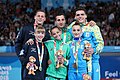 * Nomination Acrobatic Gymnastics at the 2018 Summer Youth Olympics – Victory ceremony. By User:Sandro Halank --Andrew J.Kurbiko 09:34, 21 December 2019 (UTC) * Promotion  Support Good quality. --XRay 11:06, 21 December 2019 (UTC)