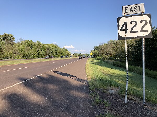 UU.S Route 422 eastbound in Upper Providence Township