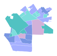 Results by precinct:
Grossberg
40-50%
50-60%
Burch
40-50%
50-60%
Tie
40-50% 2022 Kentucky House of Representatives 30th district Democratic primary election results map by precinct.svg