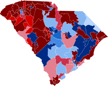 2022 South Carolina House of Representatives election results map by vote share.svg