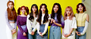 Cherry Bullet у лютому 2021 року Зліва направо: Мей, Бора, Черін, Джівон, Юджу, Хеюн та Ремі