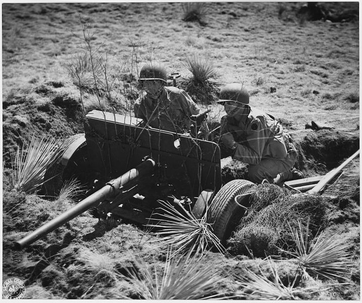 File:37 m-m anti-tank gun at Camp Carson training camp in Colorado - NARA - 197170.jpg