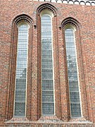 Marienkirche, 1248 (d), Neukloster, Mecklenburg: Drei­fenster­gruppe des Chorgiebels