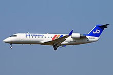 An Air Pohang Bombardier CRJ-200 landing.