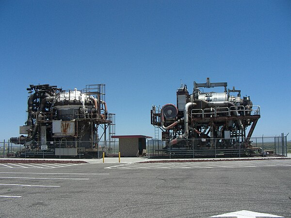 HTRE-2, left, and HTRE-3, right, on display at the Experimental Breeder Reactor I facility