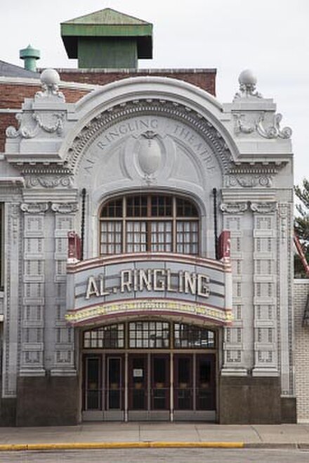 Front view of the Al Ringling Theater in Baraboo, WI.