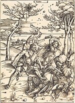 Albrecht Dürer, Hercules Conquering Cacus ("Ercules"), c. 1496, NGA 42612.jpg