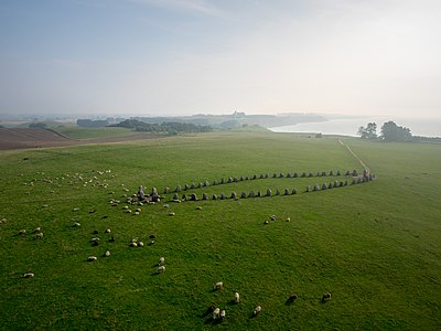 The stone ship at Ales stenar. Photograph: David Bengtsson