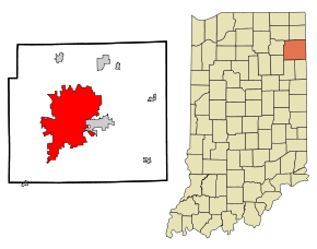Poziția în cadrul statul Indiana, SUA