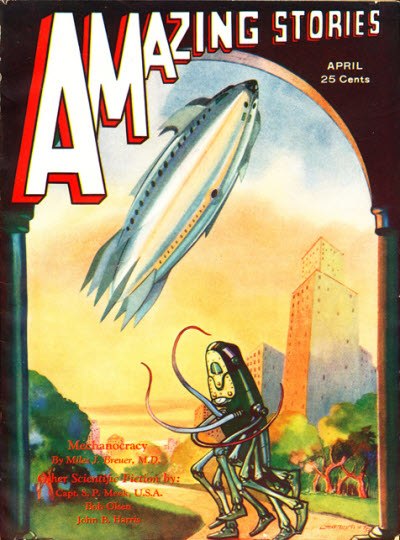Wyndham's second story, "The Lost Machine", was cover-featured on the April 1932 issue of Amazing Stories, also under his Harris pen name